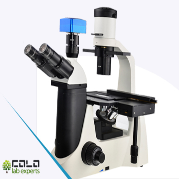 Инвертен микроскоп с интегриран фазов контраст  модел INVE500Т и цветна цифрова микроскопска камера модел COLOPIX5